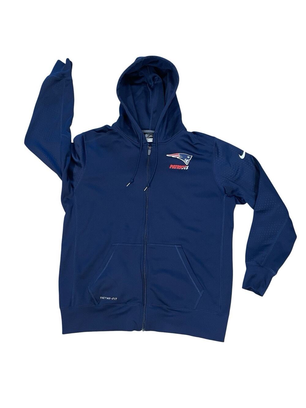 Patriots NFL Team Apparel Nike Therma- Fit Jacket W/Hood Men’s Size XL Football